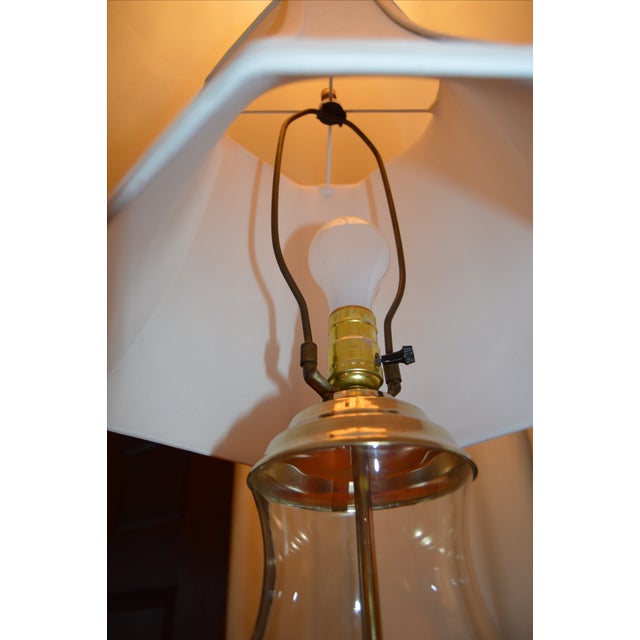 Princess House Crystal Glass And Brass Table Lamp Chairish