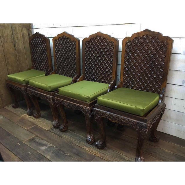 Asian Hand Carved Dining Chairs, Massive Ornate Set of 6 Chairish