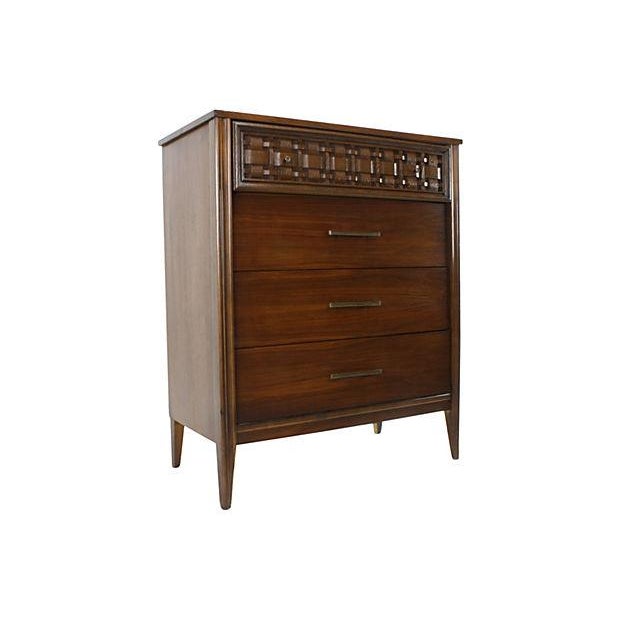 MidCentury Modern Walnut Tall Dresser Chairish