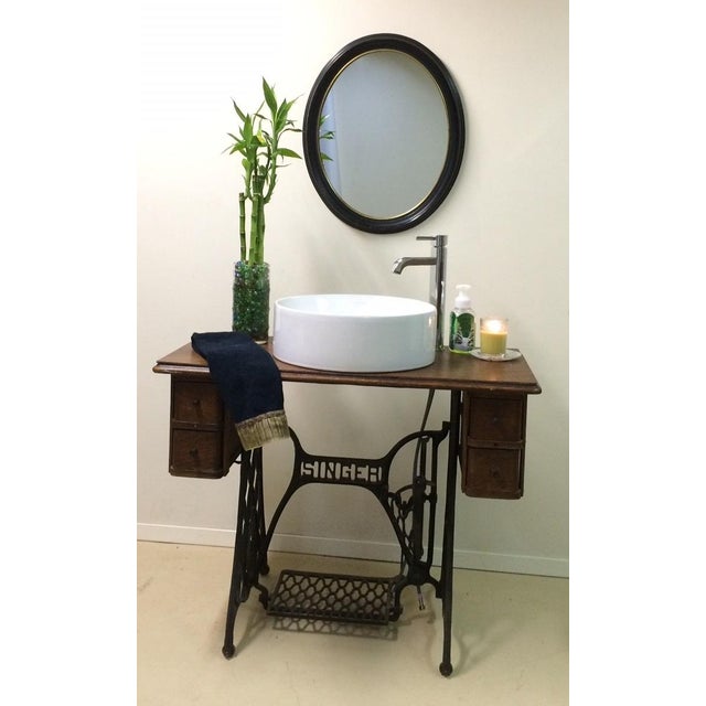 Singer Sewing Table Converted Bathroom Sink Vanity Chairish