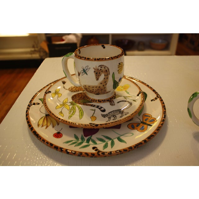 Lynn Chase Jungle Jubilee Pattern Dinnerware 12Pc Chairish