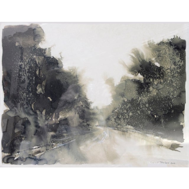 Signed Ink Wash Landscape Painting Chairish
