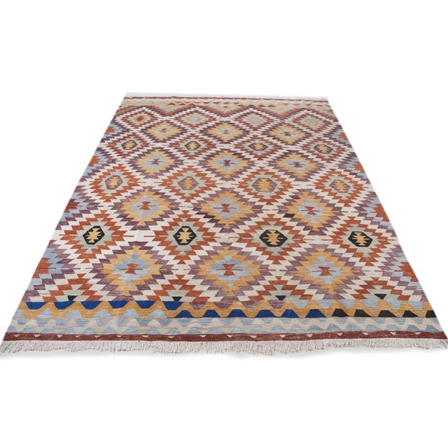 Anatolia Turkish Diamond Kilim Rug 9'3" X 11' Chairish