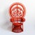 Orange Bunga Peacock Fan Chair Chairish