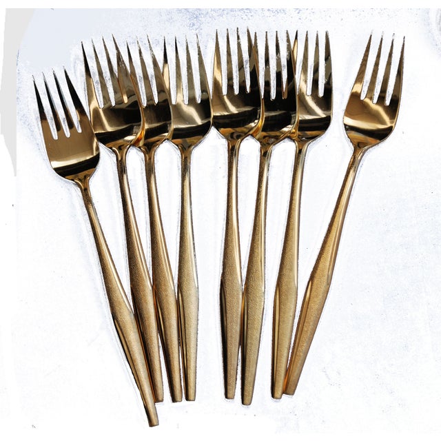 24 Ct. Gold Plated Flatware Service for 8 + Extras Chairish
