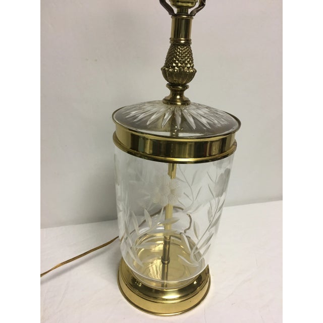 Vintage Crystal & Brass Table Lamp Chairish