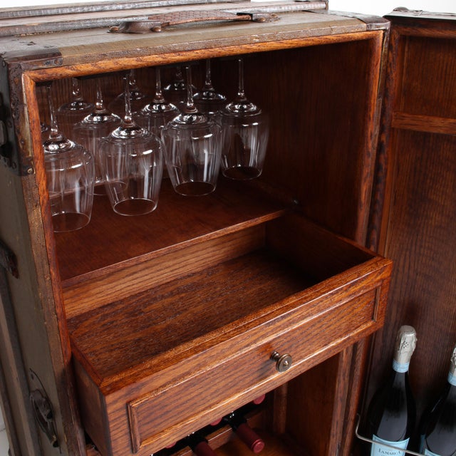 Vintage Steamer Trunk Wine Bar Chairish