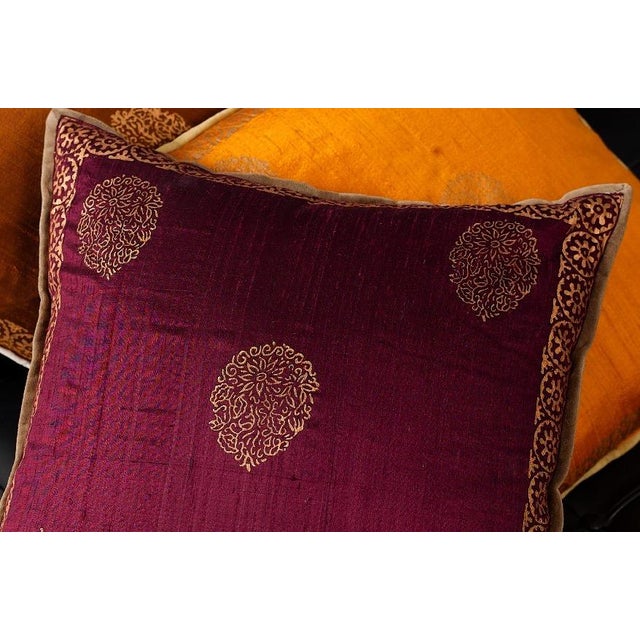 Luxury Silk Blockprinted Decorative Pillow Chairish