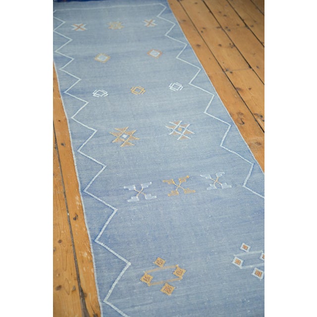 Denim Blue Kilim Rug Runner 2'6" X 8'10" Chairish