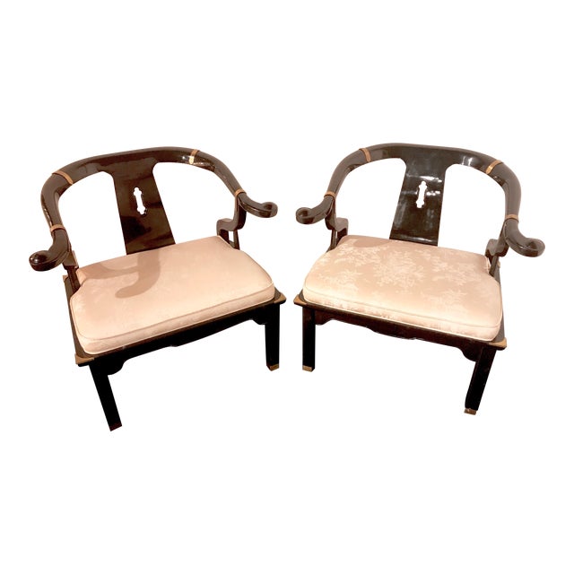 James Mont Century Ming Horseshoe Chairs A Pair Chairish