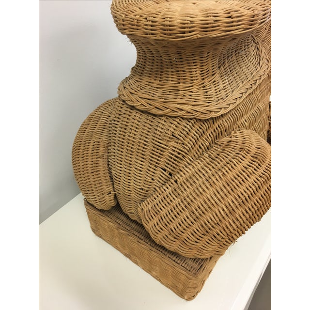 Vintage Rattan Frog Garden Stool Chairish