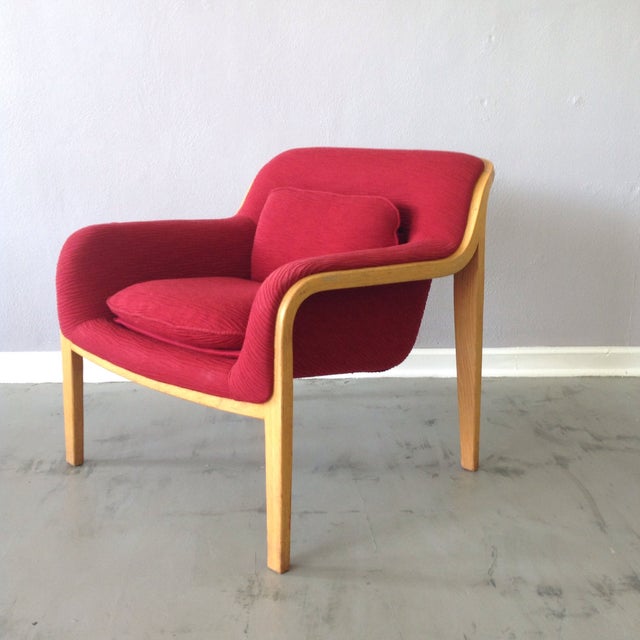 Knoll Red Lounge Chair | Chairish