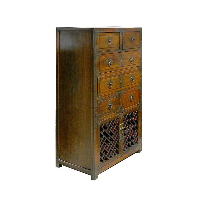 Korean Brass Hardware Accent Dresser | Chairish