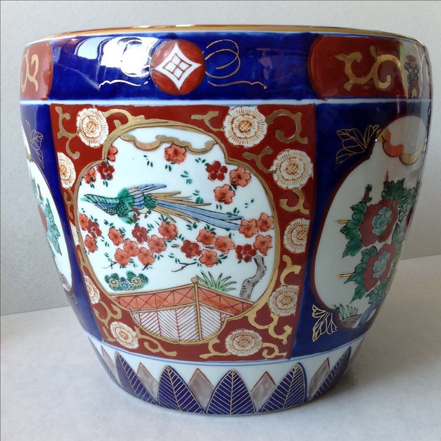 Japanese Gold Imari Porcelain Jardinière Chairish