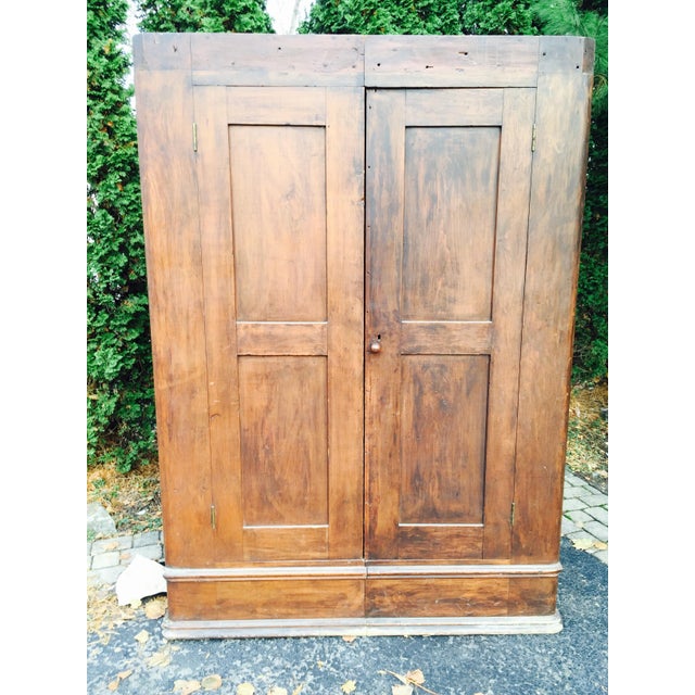 Primitive Two Halves Farm Armoire Chairish