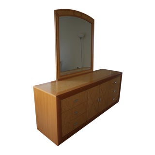 Designer Giorgio Collections Art Deco Style Blonde/maple dresser Cartel