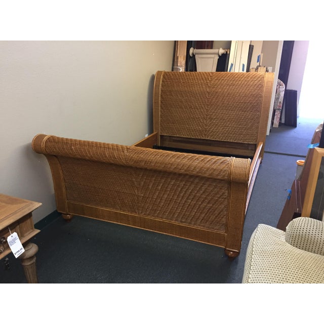 Boho Rattan & Woven Wicker Queen Bed Chairish