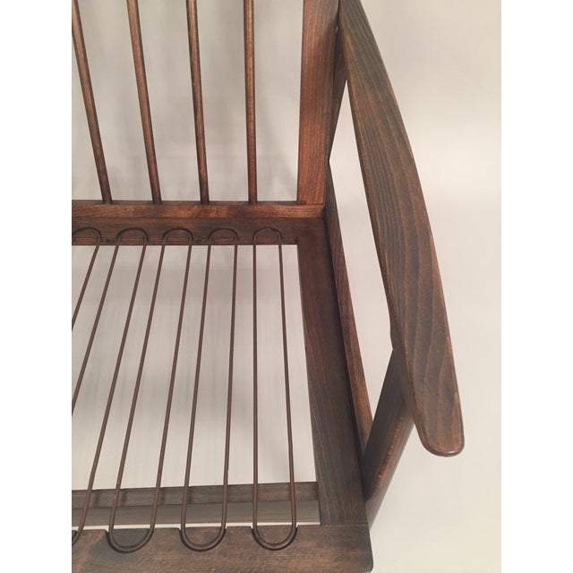 MidCentury Modern Restored Arm Chair Velvet Cushions Chairish