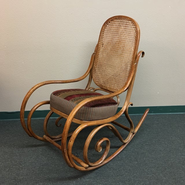 Upholstered Bentwood Rocking Chair Chairish