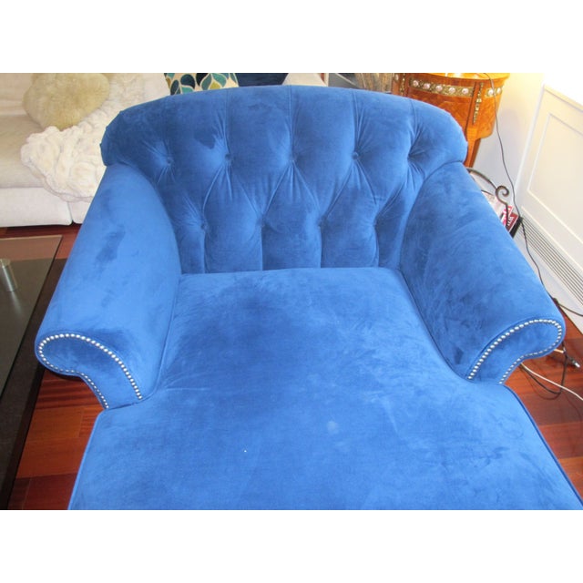 Navy Blue Chaise Lounge Chair Chairish