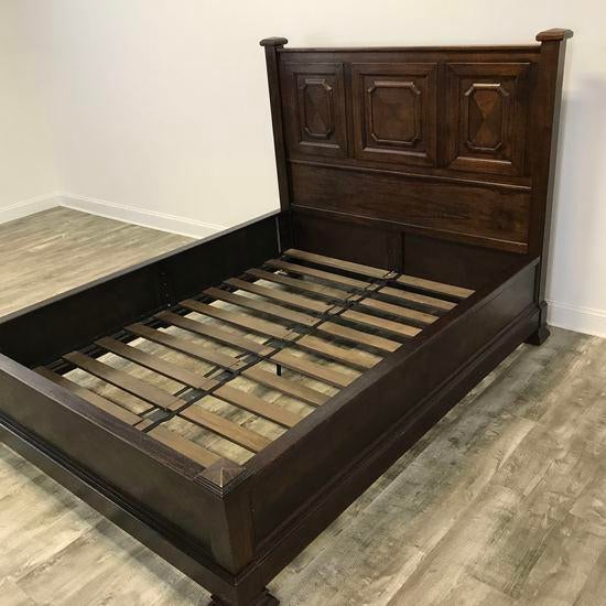 Solid Carved Wood Queen Bed Chairish