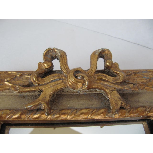 Bow Detail Giltwood Wall Mirror Chairish