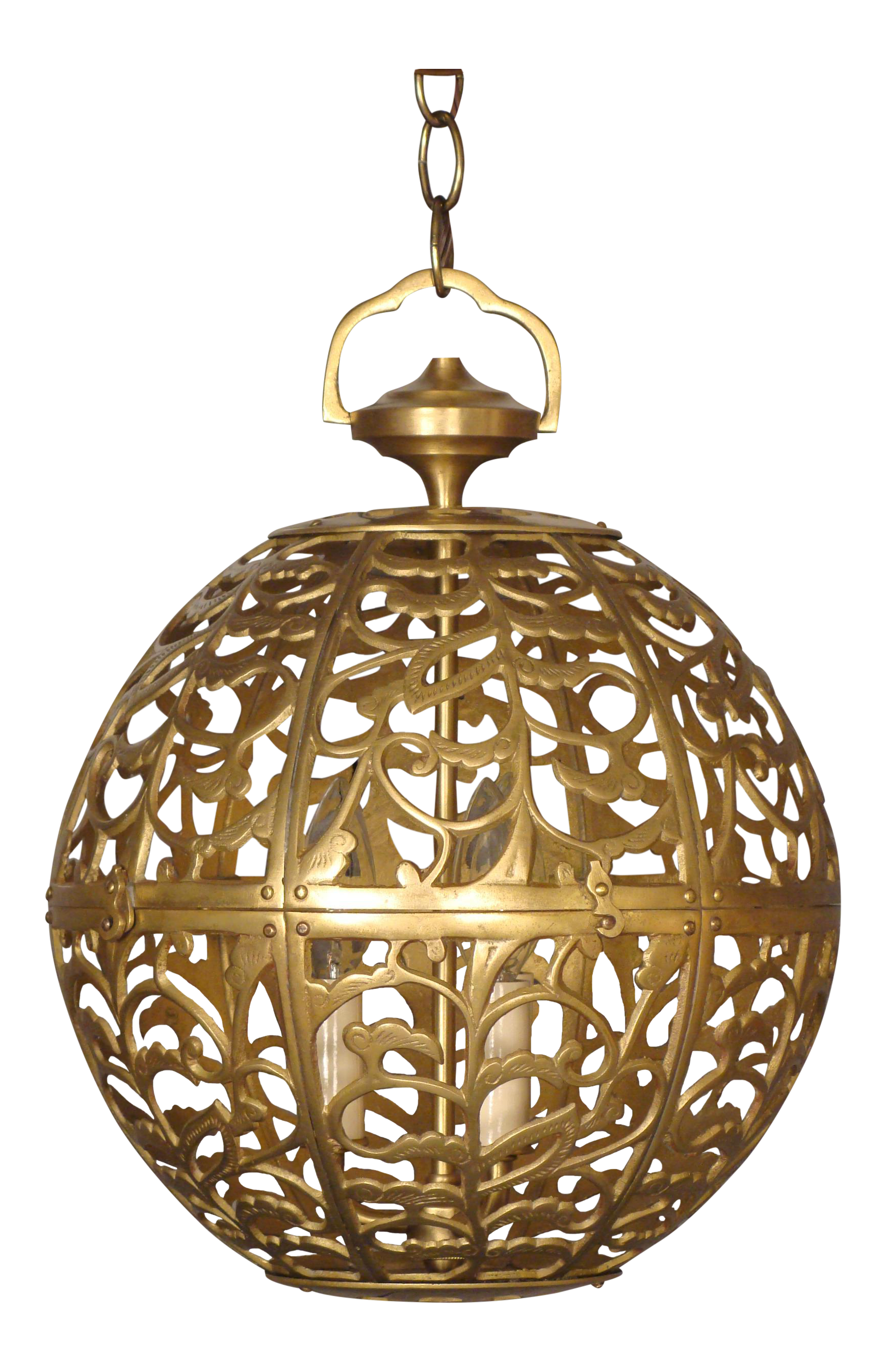 Vintage Brass Globe Light