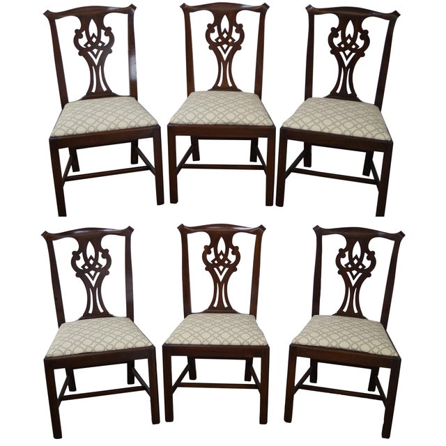 Henkel Harris Chippendale Dining Chairs - Set of 6 | Chairish on {keyword}