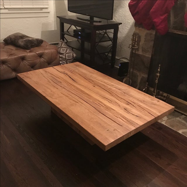 Restoration Hardware Reclaimed Russian Oak Plinth Coffee Table Chairish