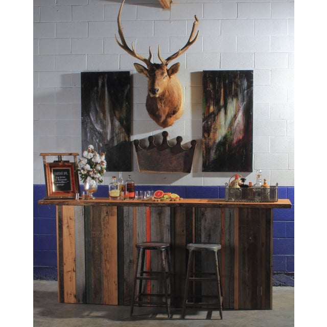 MultiColor Reclaimed Wood Bar Chairish