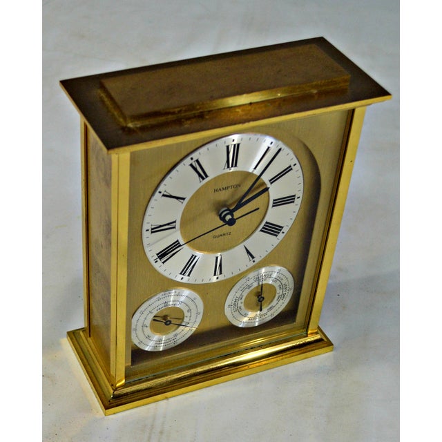 Hampton Quartz Brass Desk Clock Chairish