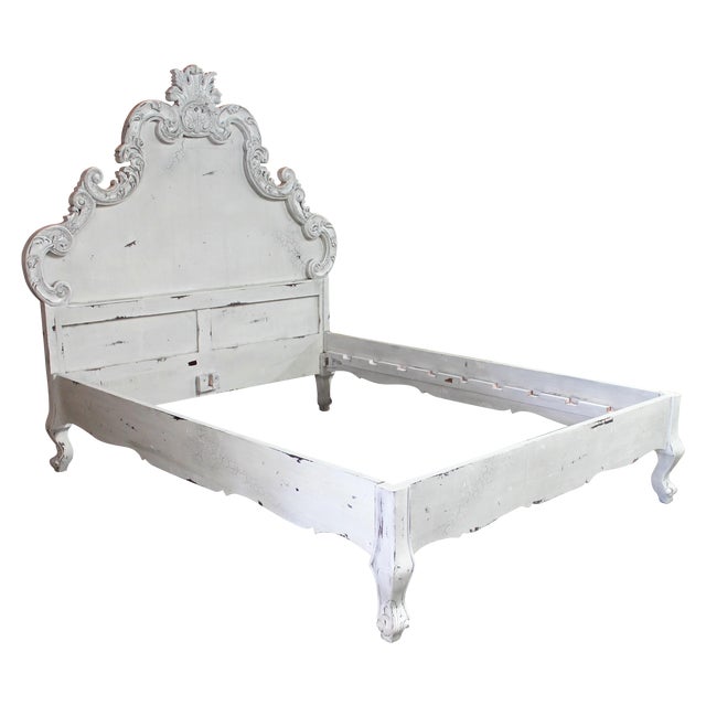 French Country Distressed Queen Bed Chairish