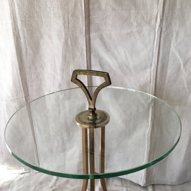 Vintage Brass & Glass Side Table Chairish