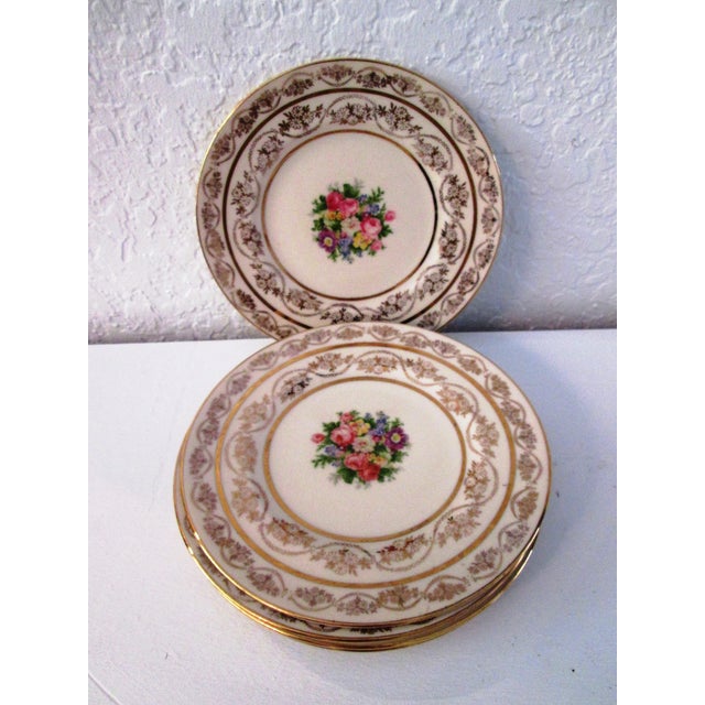 Vintage 22k Floral Dessert Plates Set of 6 Chairish