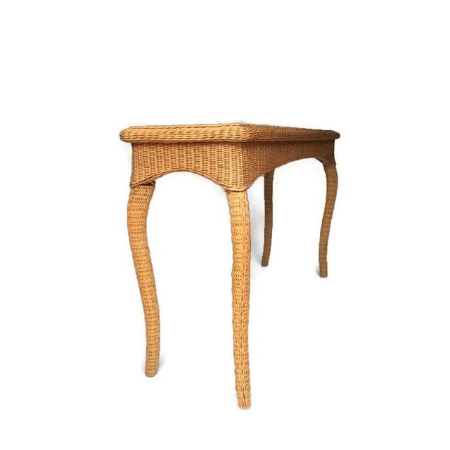 Vintage Wicker Console Table Bohemian Sofa Table Chairish