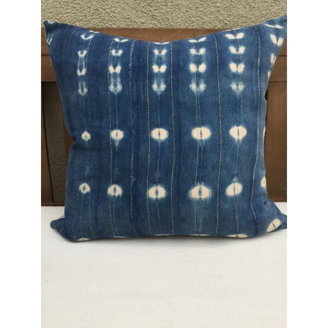 Vintage African Indigo Textile Pillow Chairish
