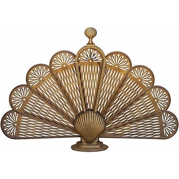 Brass Fan Fireplace Screen Chairish