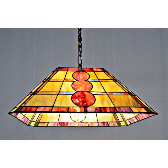 Stained Glass Rectangular Pending Lamp Chairish