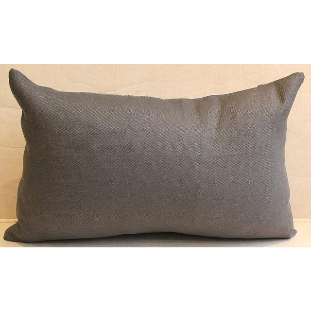 Gray Flannel Wool Patchwork Throw Pillow Chairish