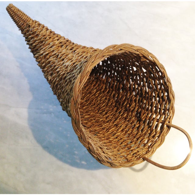 Natural Wicker Cornucopia Basket Chairish