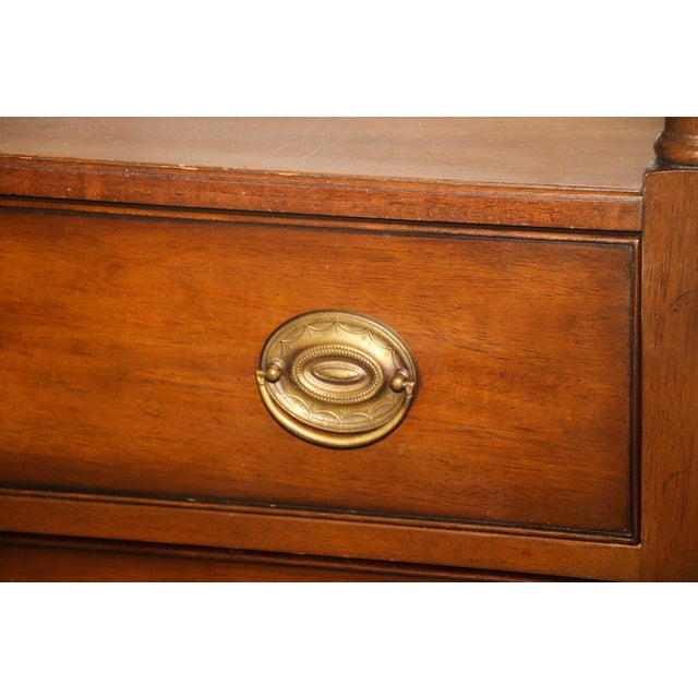 Kittinger Mahogany Rolling Buffet bar Server Cart with Brass Gallery