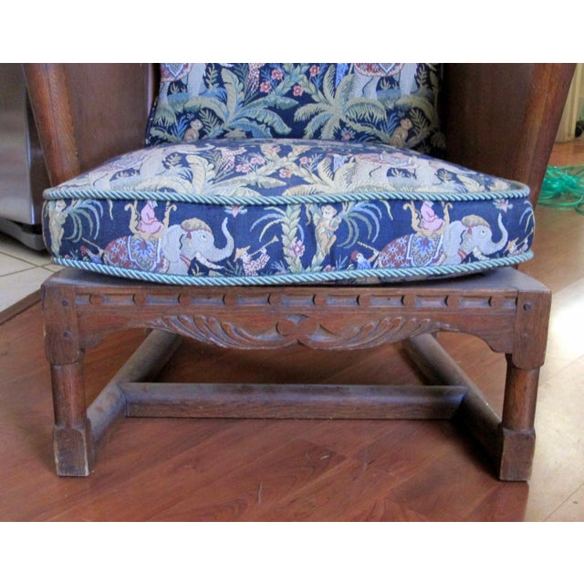Antique Ornate Carved Wooden Wingback Chair W/ Monkey ...