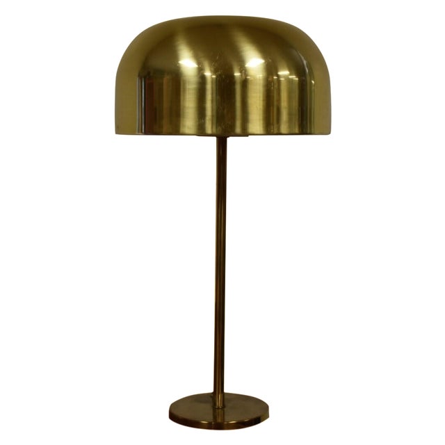 MidCentury Brass Mushroom Table Lamp by Laurel Chairish