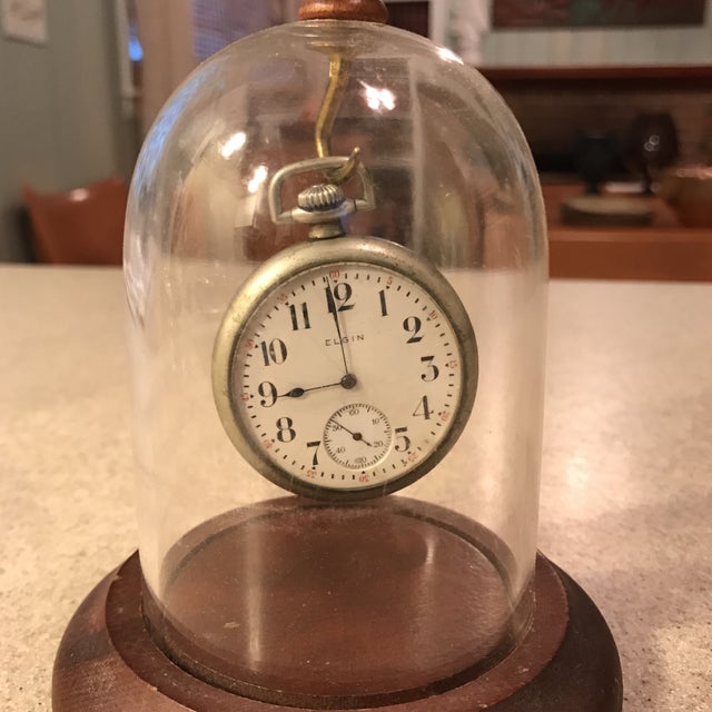 Antique Elgin Pocket Watch In Display Case Chairish