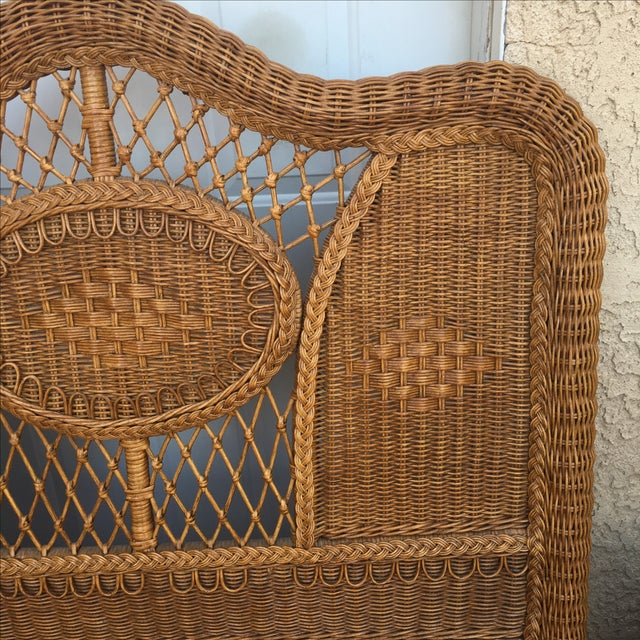 Rattan Hollywood Regency Twin Headboard Chairish