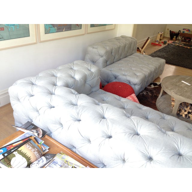 Restoration Hardware Soho Tufted Sofas Set of 2 Chairish