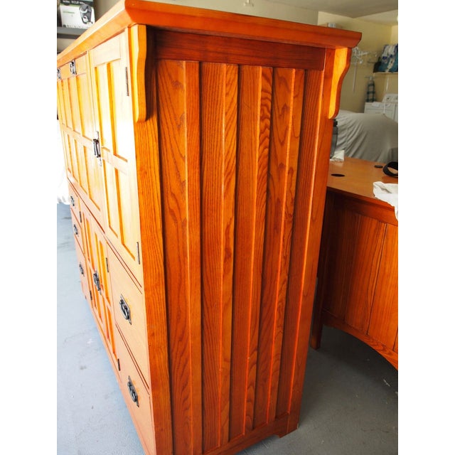 Contemporary Craftsman Mission Style Hutch Chairish