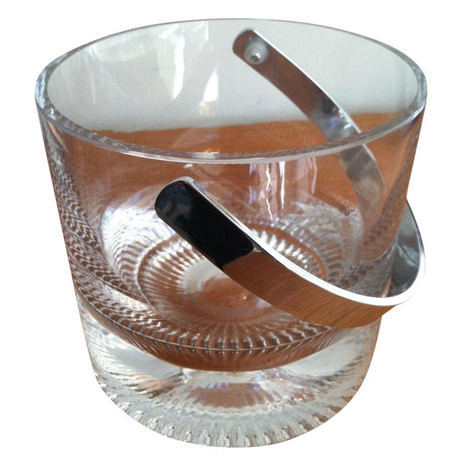 MidCentury Modern Crystal Ice Bucket Chairish