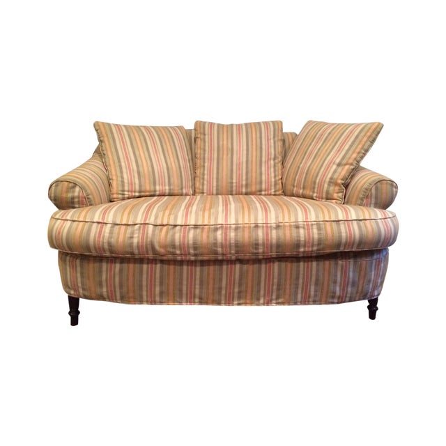 Colorful Striped Settee Chairish
