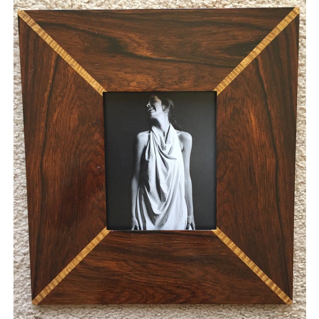 Custom Handmade Exotic Wood Inlaid Frame Chairish